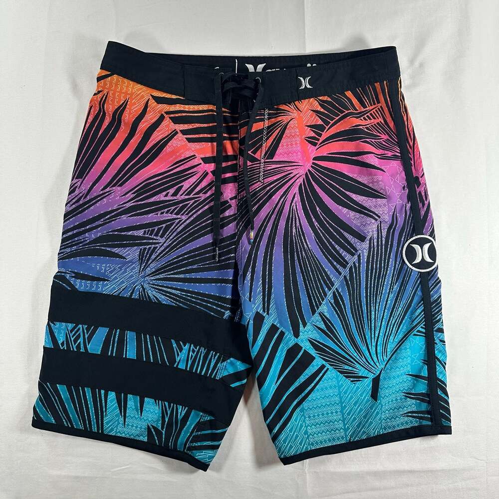 Hurley Hawaii Phantom Sig Zane Board Shorts Trunks Wake Surfing Aloha Mens 30